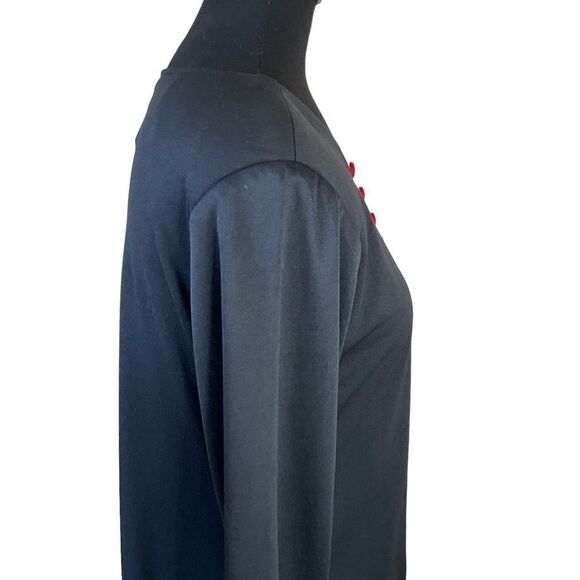 WESTSIDE Clothing Company Dress Size 8P Navy Blue and Red Vintage 1980's - Picture 8 of 14